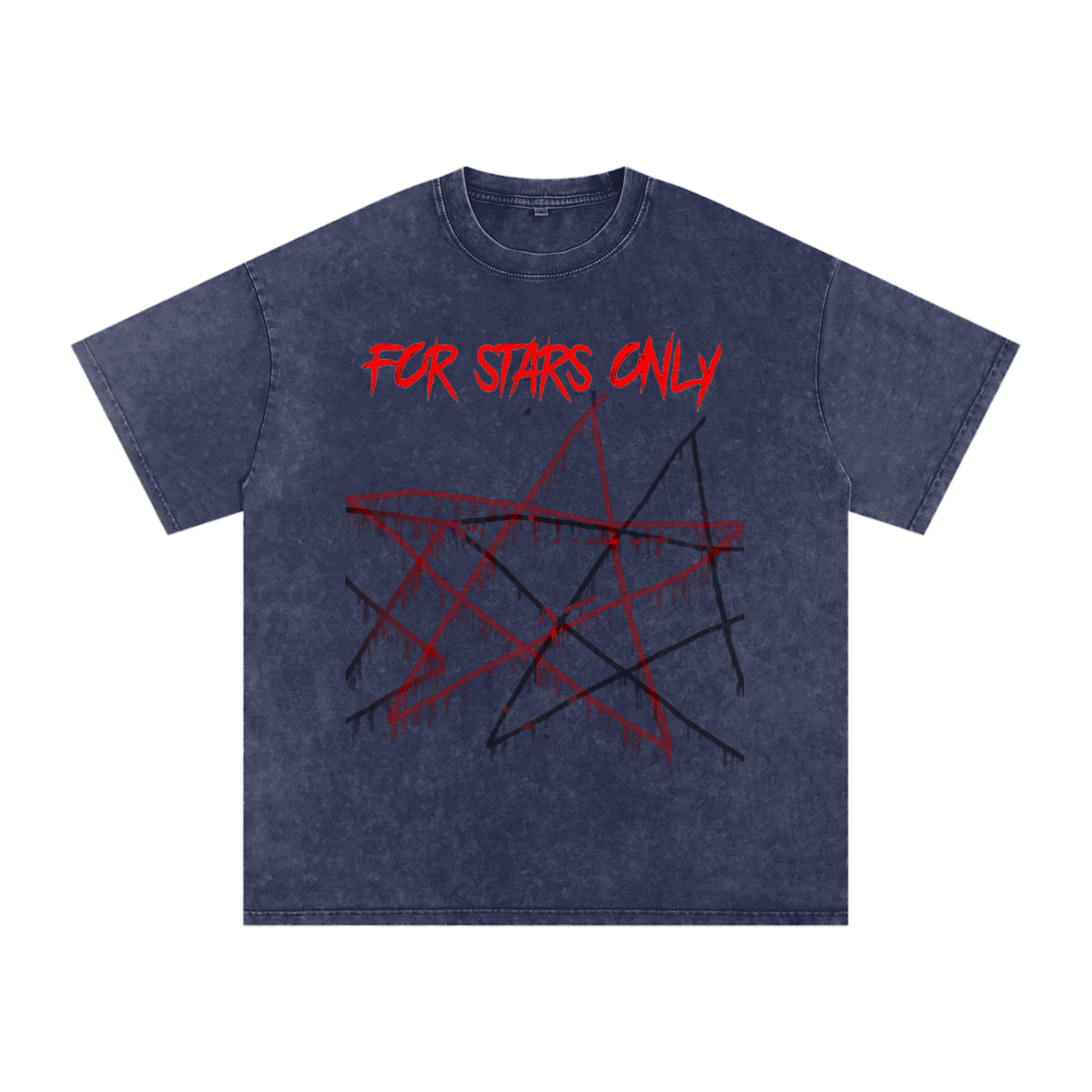 FOR STARS ONLY Snow Washed Oversized Cotton T-Shirt