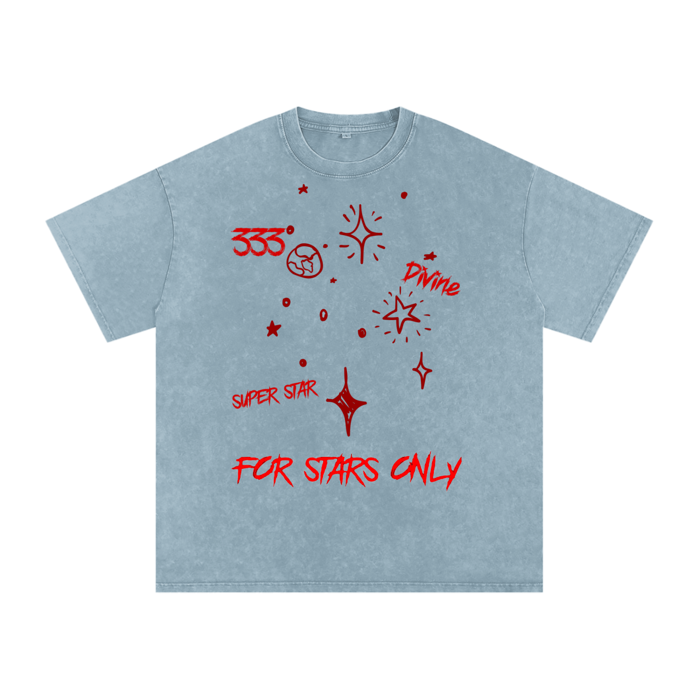 DIVINE Snow Washed Oversized Cotton T-Shirt