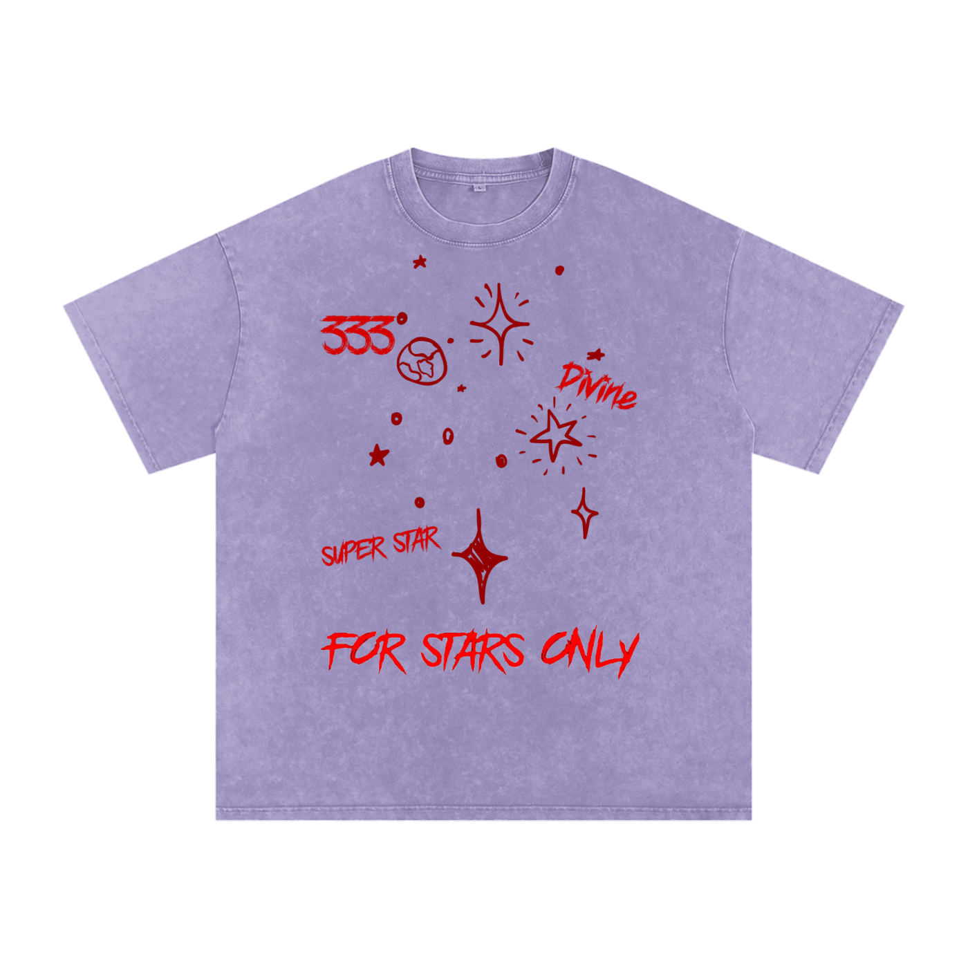 DIVINE Snow Washed Oversized Cotton T-Shirt