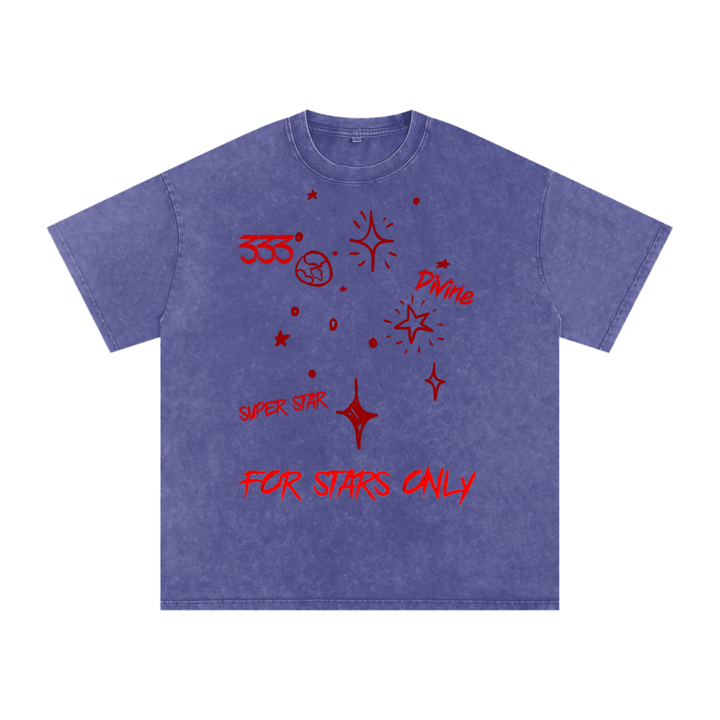 DIVINE Snow Washed Oversized Cotton T-Shirt