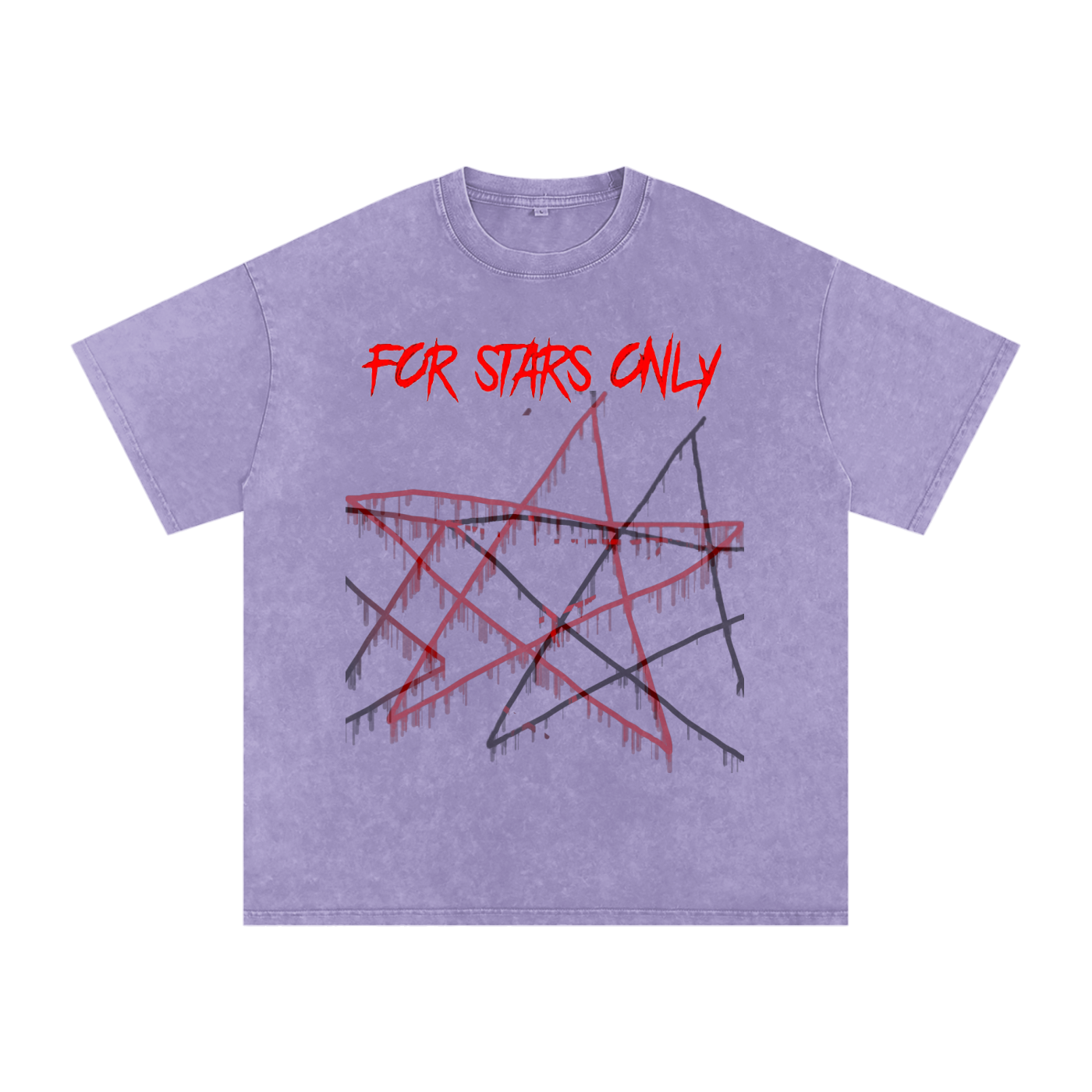 FOR STARS ONLY Snow Washed Oversized Cotton T-Shirt